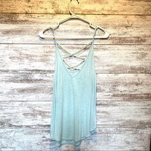 Anthropologie Bordeaux Criss Cross Tank | S
